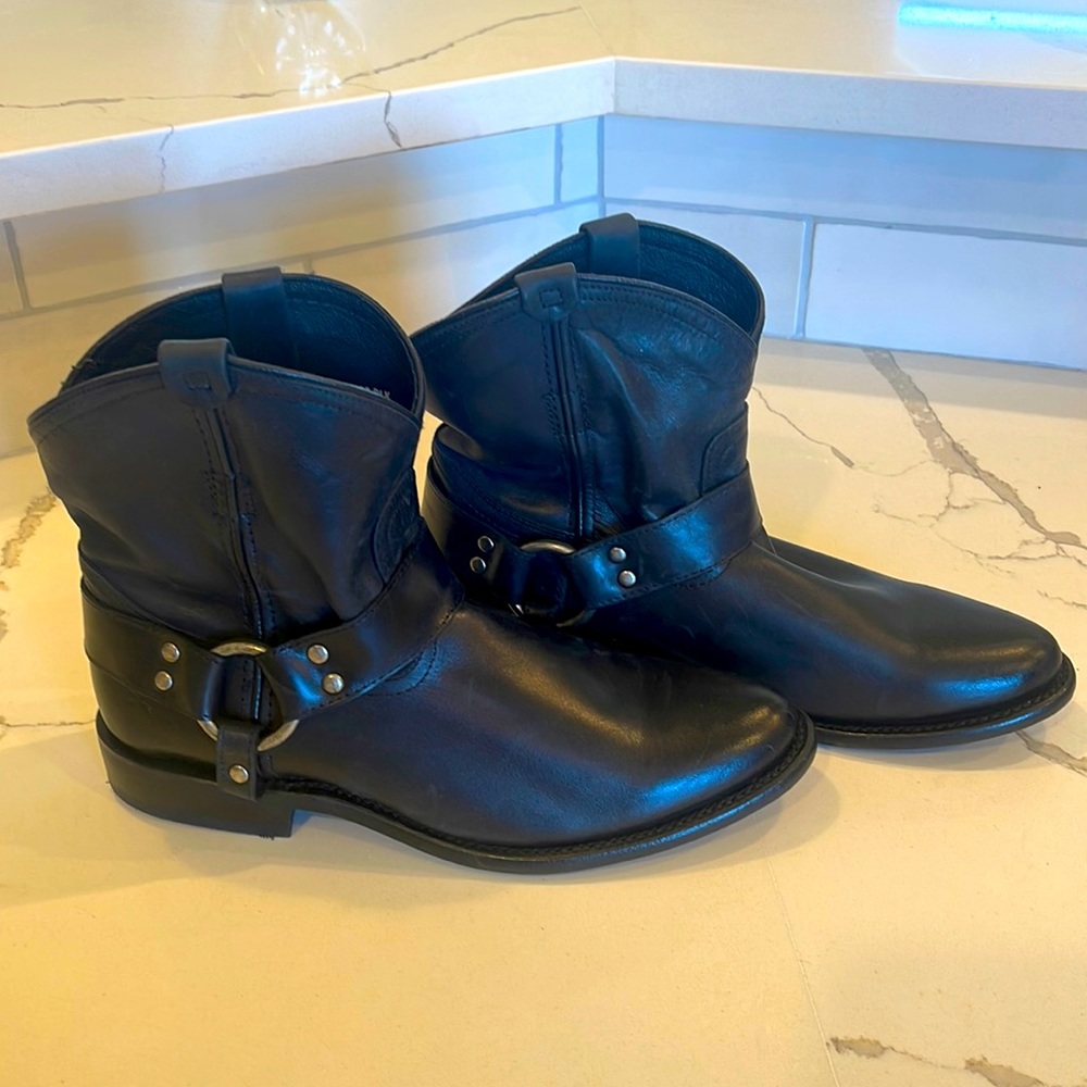 Frye black leather boots